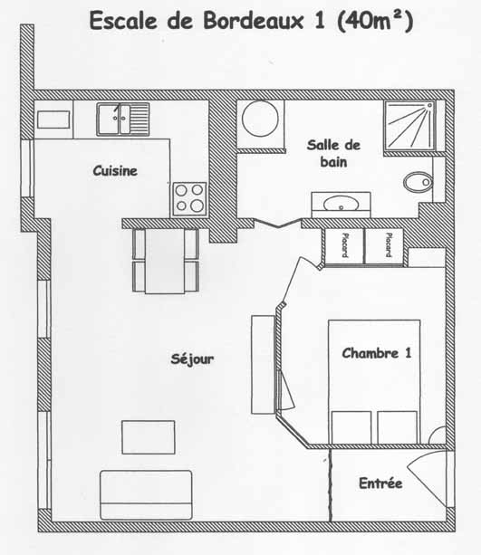 plan du gite de Bordeaux 1 plan du gite de Bordeaux 1